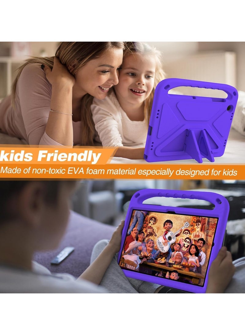 Case Compatible with Samsung Galaxy Tab A9,A11 / A9 8.7 Inch 2025/2023 8.7in (2023) SM-X210/216B Kids Case, Lightweight EVA Kid Friendly Shockproof Protective Case, Handle Stand Heavy Duty Tablet Cover (Purple) - Image 4